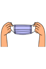 Hands holding Face Mask Clipart Free SVG File