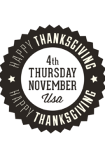 USA Happy Thanksgiving Logo Clipart Free SVG File