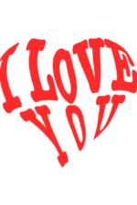 I Love You Heart Shape Symbol Free SVG File