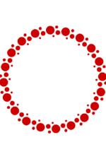 circle Dotted Monogram Frame Clipart Free SVG File