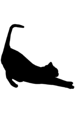 Stretching Cat Silhouette - free svg file for members