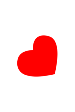 Simple Red Love Heart Free SVG File