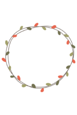Circle Flower Wreath Clipart Free SVG File