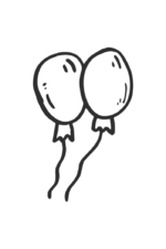 Balloons Outline Free SVG File