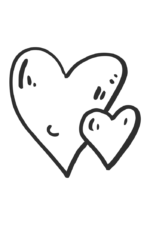 Double Heart Outline Free SVG File