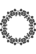 Circle Floral Monogram Wreath Free SVG File