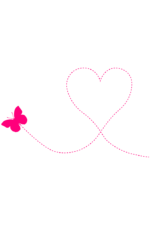 Flying Butterfly Heart Outline Free SVG File