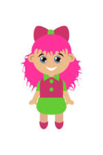 Cute Little Girl Clipart Free SVG File