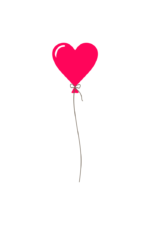 Pink Heart Balloon Free SVG File
