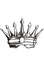 King Crown Black and White Clipart Free SVG File