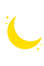 Moon and Stars Silhouette Free SVG File