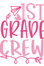 1st Grade Crew, Elementary School Free Svg File