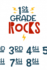 1st Grade Rocks, Back To School Free Svg File