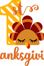 1st thanksgiving, baby, newborn, turkey face free svg file