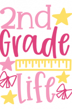 2nd Grade Life, Elementary School Free Svg File