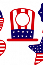4th july decorations, american hat, star, heart free svg file