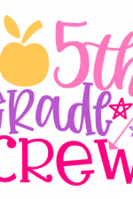 5th Grade Crew, Elementary School Free Svg File