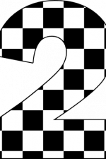 checkered number 2, racing free svg file