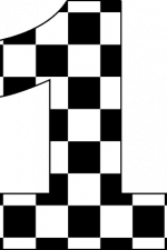 checkered number 1, racing free svg file