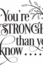 you're stronger than you know, motivational free svg file