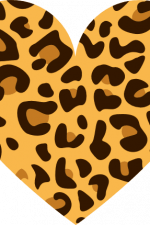 cheetah skin heart, animal print - free svg file for members