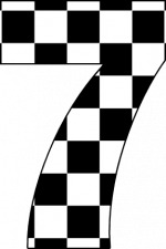 checkered number 7, racing free svg file