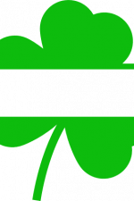 clover leaf split text frame, shamrock, st patrick's day free svg file