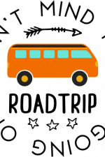 don't mind me i'm going on a road trip, bus, vacation free svg file