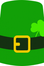 leprechaun hat with shamrock, st patrick's day free svg file