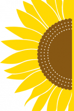 half sunflower, decoration free svg file