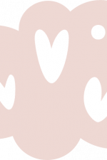cloud boho design with hearts and dots free svg file