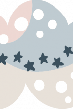 cloud boho design with stars and dots free svg file