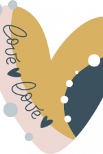 love heart boho design with dots free svg file