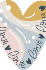 love heart boho design with dots free svg file