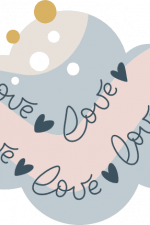 love cloud with hearts and dots free svg file