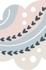 cloud boho design with hearts and dots free svg file