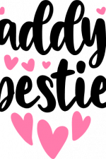 daddy's bestie, baby girl, newborn onesie free svg file