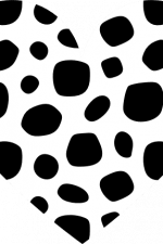 cow skin heart, love free svg file