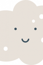 cloud boho design with dots and face free svg file