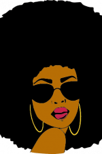 afro girl with sunglasses, black woman free svg file
