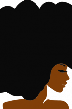 afro girl head, black woman free svg file
