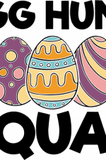 egg hunt squad, easter free svg file