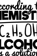 according to chemistry c2 h5 oh alcohol is a solution, funny geek free svg file