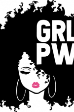 black afro grl pwr, girl power, woman free svg file