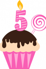 cupcake, 5th birthday free svg file