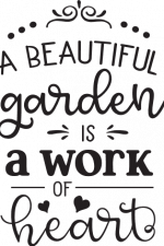 a beautiful garden is a work of heart, gardening free svg file