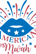 american mwah, lips, 4th of july free svg file