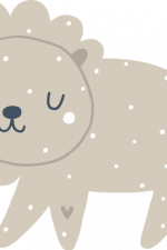 lion with dots, baby boho design free svg file