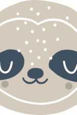 sloth head, baby boho design free svg file