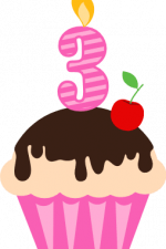 cupcake, 3rd birthday free svg file